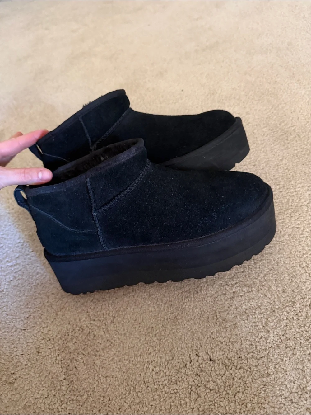 UGG Black Ultra Mini Platform Boots